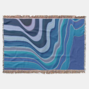 Blue Wave Throw Blanket