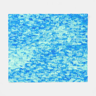 Blue Wave Wavy Bright Fleece Blanket