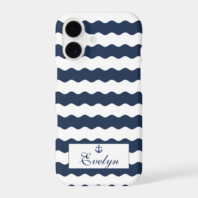 Blue Waves Anchor Monogram (Back)