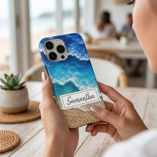 Blue Waves and Sand Resin Look Personalized (Creator Uploaded)
