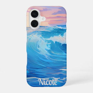Blue Waves at Sunset iPhone / iPad case