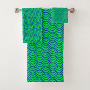 Blue Waves  Bath Towel Set