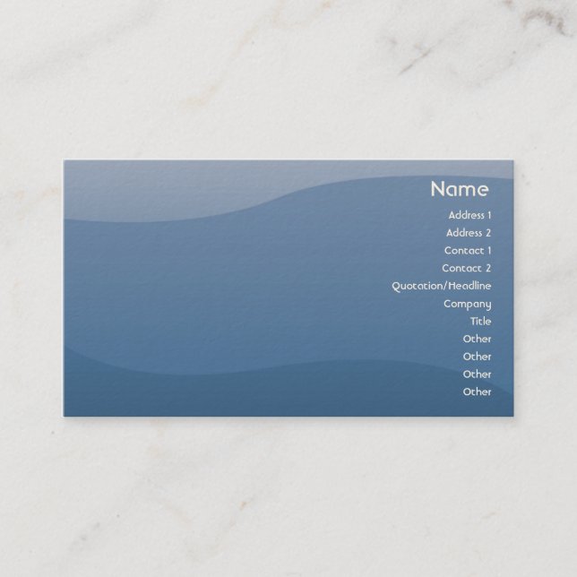 Blue Waves - Business Business Card (Front)