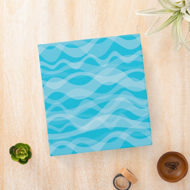 Blue Waves Geometric Binder (In Situ)