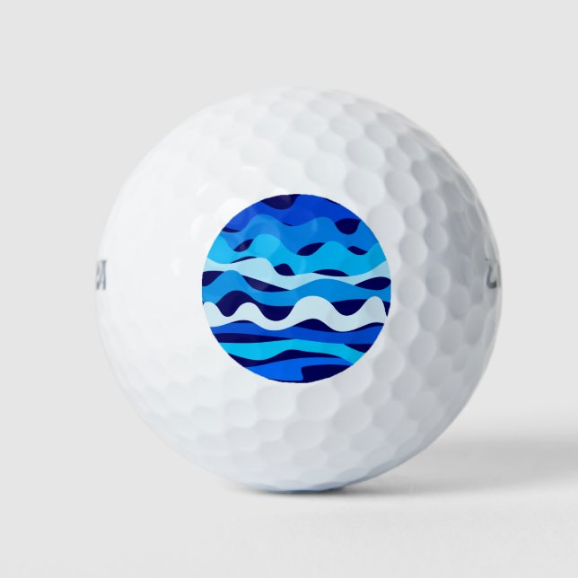 Blue waves golf balls (Front)