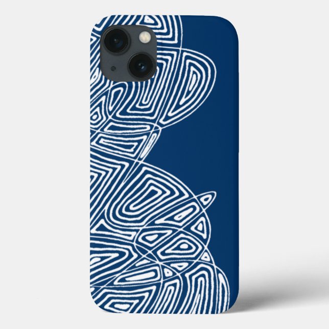 Blue Waves iPhone Case (Back)