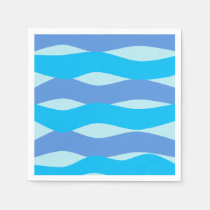 Blue Waves Pattern Napkin