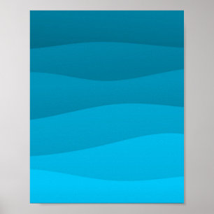 Blue waves Poster