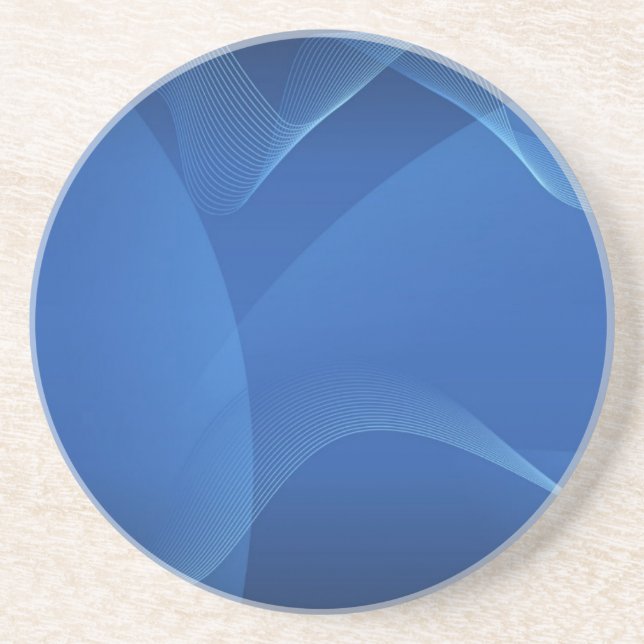 Blue Waves Sandstone Coaster (Front)