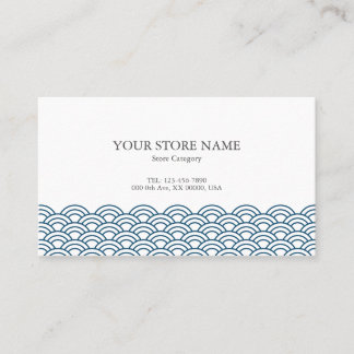 Blue Waves "Seigaiha" WAGARA 名刺 Business Card