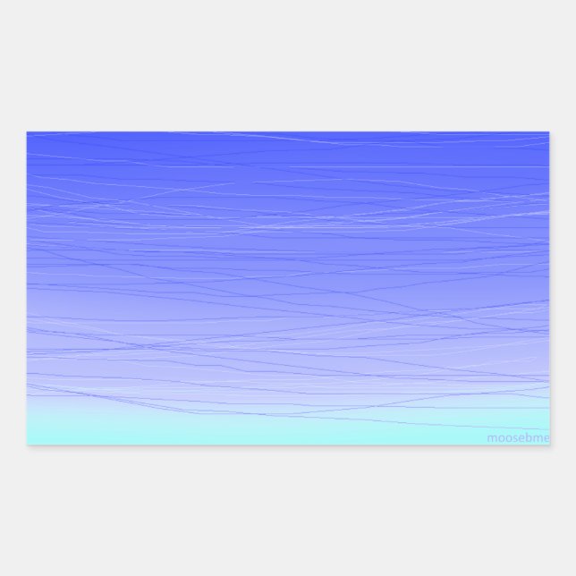 Blue Waves   Sticker (Front)