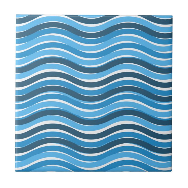 Blue Waves Tile (Front)