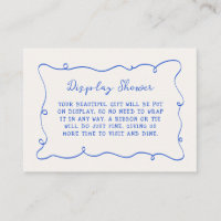 Blue Wavy Frame Bridal Shower Display Shower