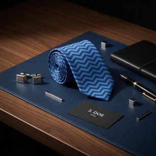 Blue Wavy Lines Tie