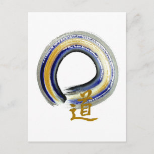 Blue Way, Zen Enso Postcard