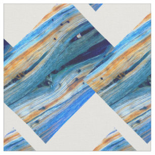 blue weathered barnboard zigzag fabric