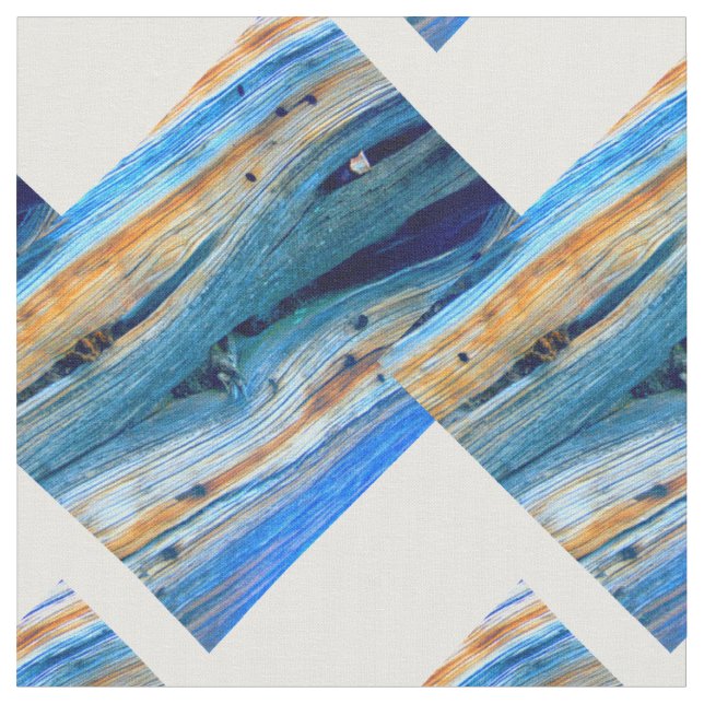 blue weathered barnboard zigzag fabric (Close Up)