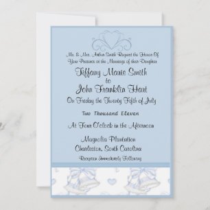 Blue Wedding Bells  Invitations