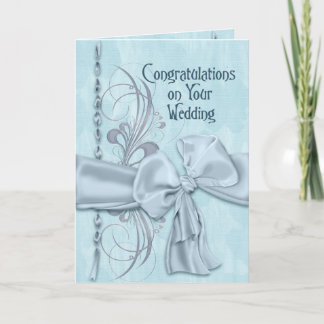 Blue Wedding Card