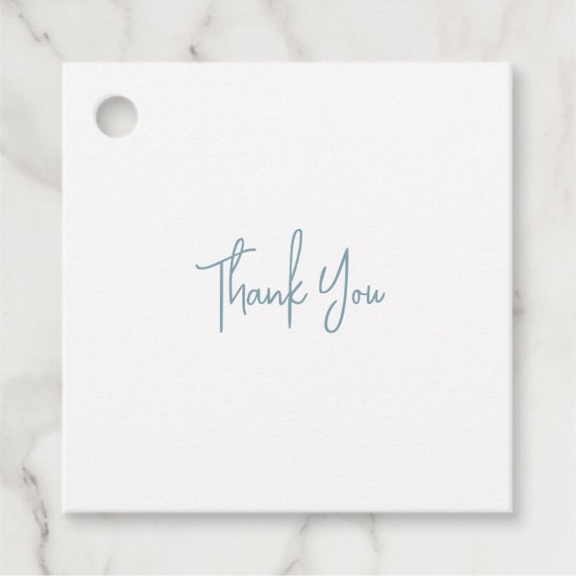 Blue Wedding Favour Tags (Front)