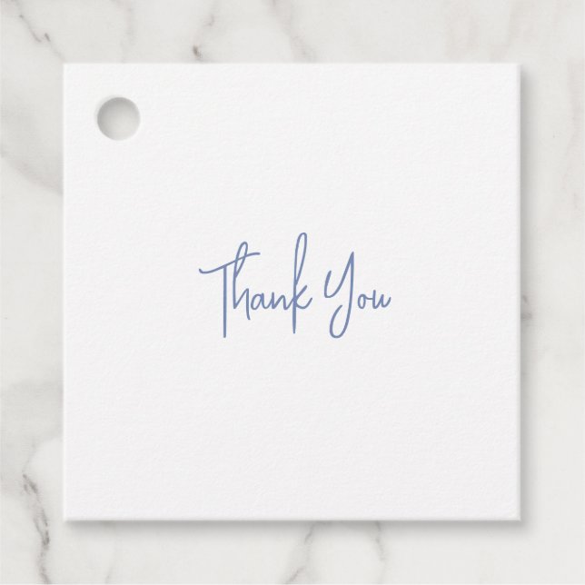 Blue Wedding Favour Tags (Front)