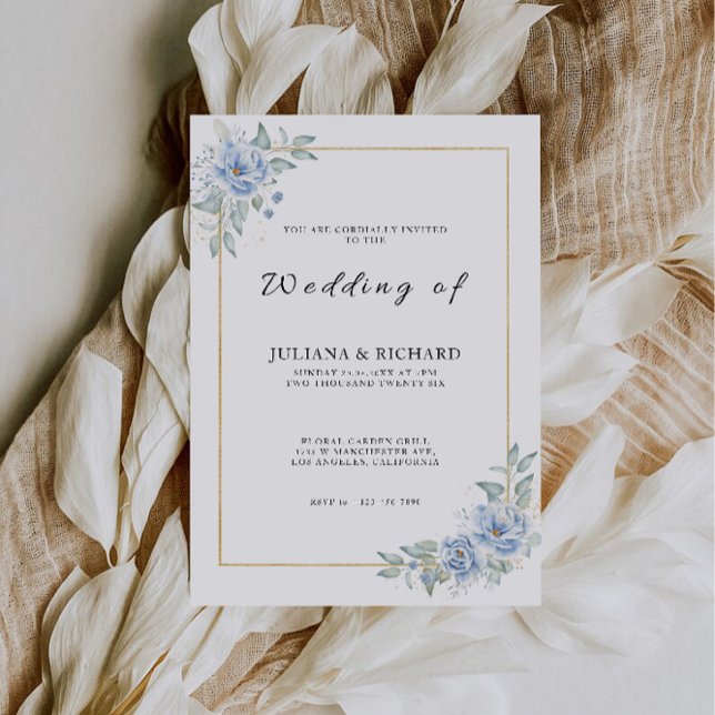 Blue Wedding Invites Template (Blue Wedding Invites Template)