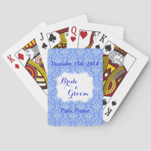 Blue Wedding Party Favour Playing Cards