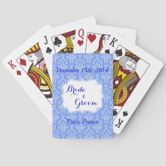 Blue Wedding Party Favour Playing Cards