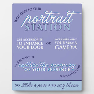 Blue Wedding Photo Booth Sign Plaque