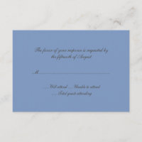 Blue Wedding Response Card