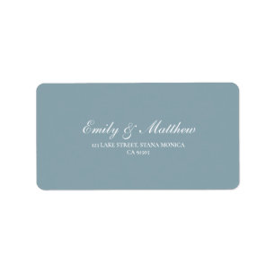 Blue Wedding Return Address Labels