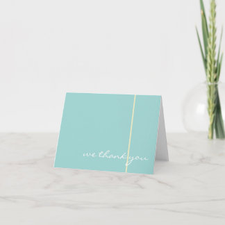 Blue Wedding Thank you Card