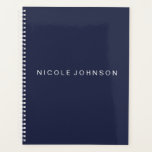 Blue / Weekly/Monthly Planner<br><div class="desc">Add your custom name to this modern blue spiral weekly\monthly planner. Ideal for a variety of projects to keep you organized.</div>