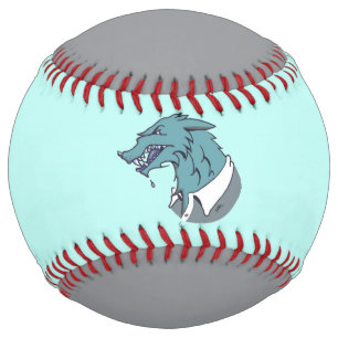 Blue Werewolf blue and grey softball