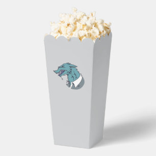 Blue Werewolf grey popcorn boxes