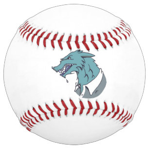 Blue Werewolf white softball