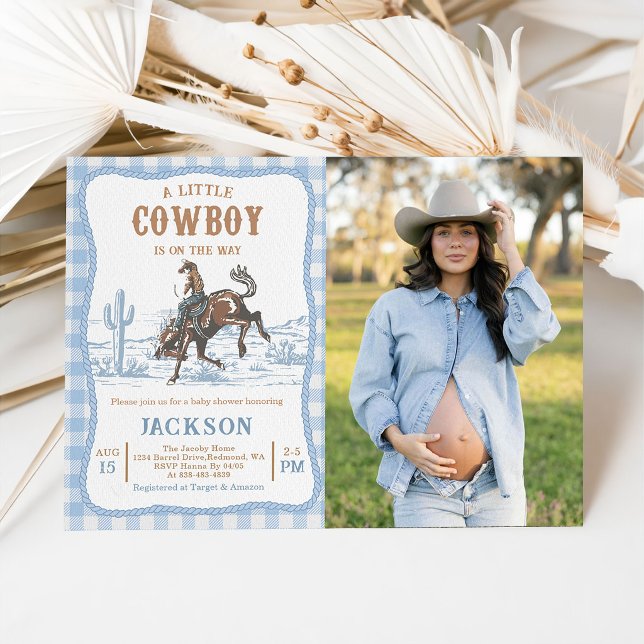 Blue Western Cowboy Baby shower Invitation  (Creator Uploaded)