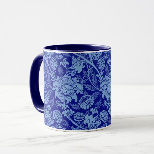 Blue Wey by William Morris Mug (Front Left)