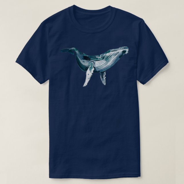 Blue Whale 80 T-Shirt (Design Front)