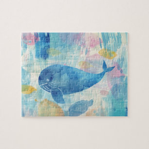 Blue whale background  jigsaw puzzle