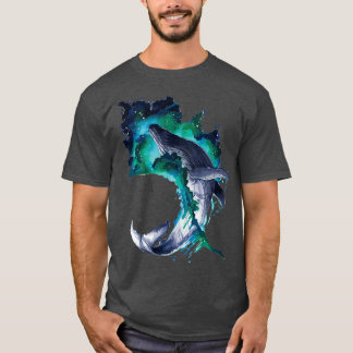Blue whale Baleen Ocean wave aerial view T-Shirt