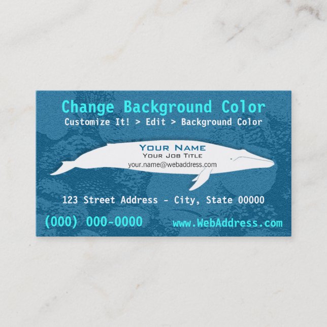 Blue Whale Business Card (Front)