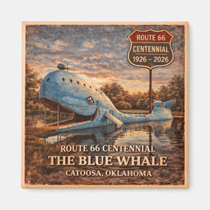 Blue Whale Catoosa Route 66 Fridge Decor Gift Magnet