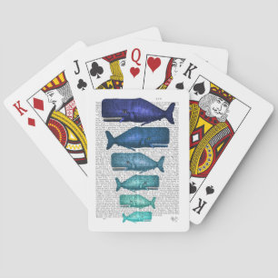 Blue Whale Family Playing Cards