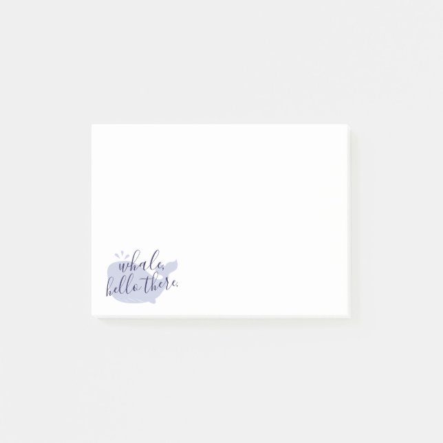 Blue Whale, Hello There Post-It Notes (Front)
