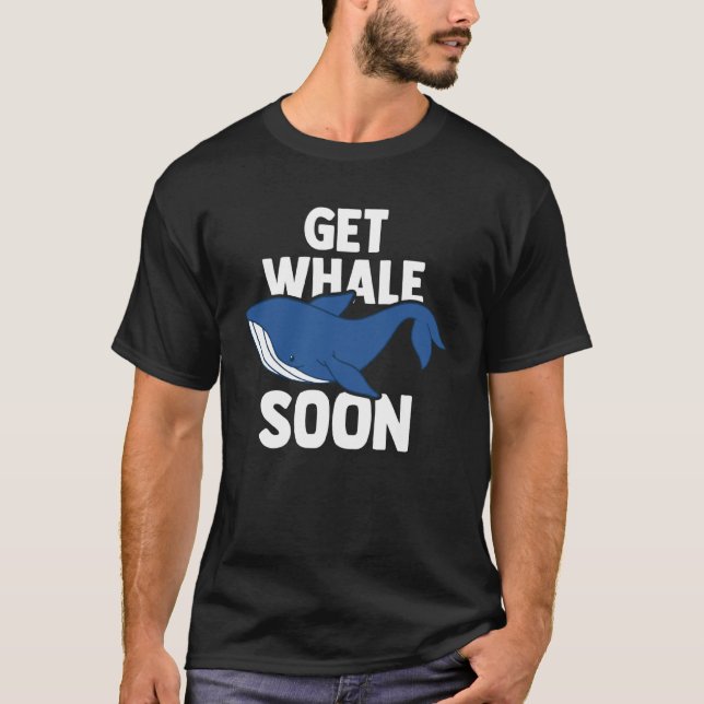 Blue Whale Marine Mammal & Whale Watching T-Shirt (Front)