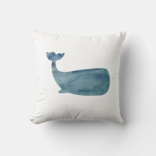 Blue Whale Nautical Pillow