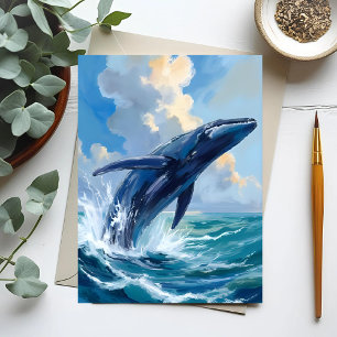 Blue Whale Ocean Animal Postcard