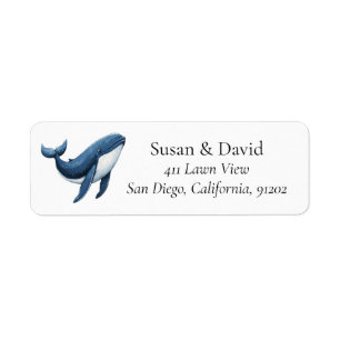 Blue Whale Personalized Address