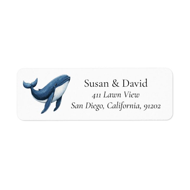 Blue Whale Personalized Address (Front)